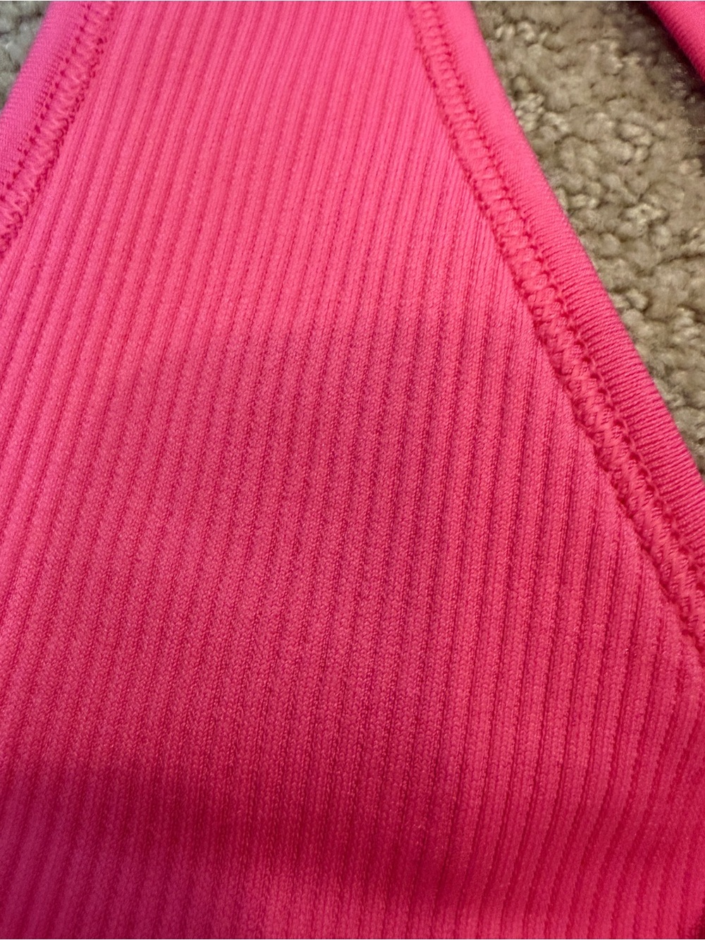Athleta Hot Pink Ribbed Racerback tank -new-never worn - Picture 4 of 4